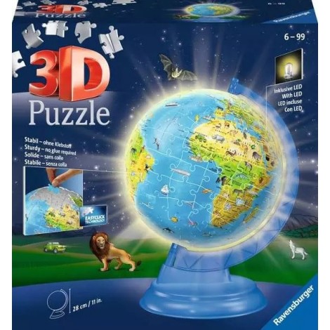 Puzzle 188 elementów 3D Globus podświetlany