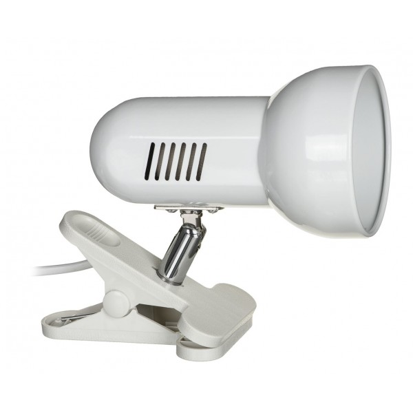 Activejet Clip-on desk lamp, white, metal, ...