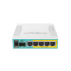Mikrotik Wired Ethernet Router RB960PGS, hEX PoE, CPU 800MHz, 128MB RAM, 16MB, 1xSFP, 5xGigabit LAN, 1xUSB, Power Output On ports 2-5, Ourput: 1A max per port; 2A max total, RouterOS L4 MikroTik hEX PoE Router RB960PGS No Wi-Fi 10/100/1000 Mbit/s Ethernet
