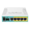 Mikrotik Wired Ethernet Router RB960PGS, hEX PoE, CPU 800MHz, 128MB RAM, 16MB, 1xSFP, 5xGigabit LAN, 1xUSB, Power Output On ports 2-5, Ourput: 1A max per port; 2A max total, RouterOS L4 MikroTik hEX PoE Router RB960PGS No Wi-Fi 10/100/1000 Mbit/s Ethernet