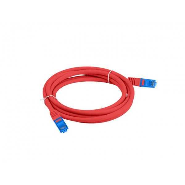 LANBERG PATCHCORD S/FTP CAT.6A 0.5M RED ...