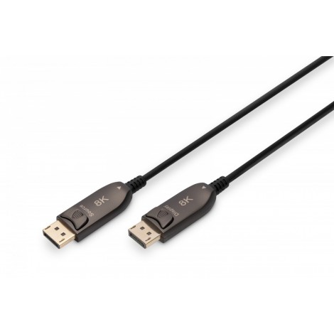 Kabel połączeniowy hybrydowy AOC DisplayPort 1.4 8K/60Hz UHD DP/DP M/M 30m Czarny
