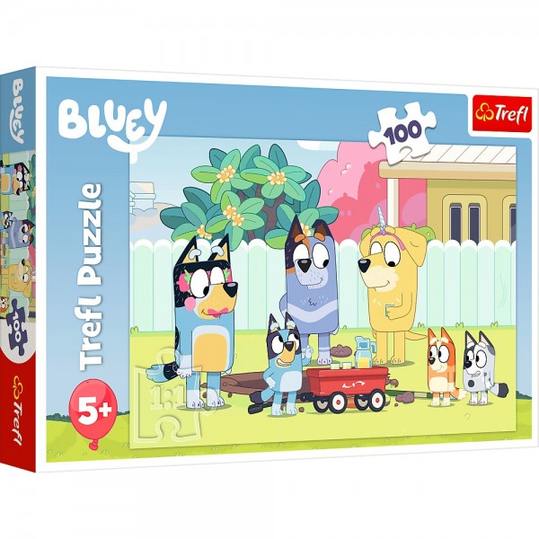 Puzzle 100 elementów Wesoły świat Bluey