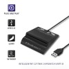 Qoltec 50636 Intelligent Smart ID chip card reader SCR-0636 | USB type C