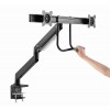 Gembird MA-DA2-04 Desk mounted adjustable monitor arm for 2 monitors, 17”-32”, up to 8 kg