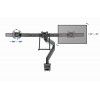 Gembird MA-DA3-03 Desk mounted adjustable monitor arm for 3 monitors, 17”-27”, up to 6 kg