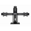 Gembird MS-D2-01 Double monitor desk stand, height adjustable, black