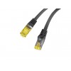 Patchcord kat.6a S/FTP LSZH CU 0.5m fluke passed czarny