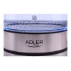 Adler Kettle AD 1225 Standard 2000 W 1.7 L Glass 360° rotational base Stainless steel/Black