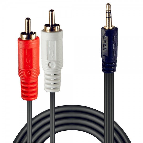 CABLE AUDIO 2XRCA/3.5MM M/M 2M/35681 LINDY