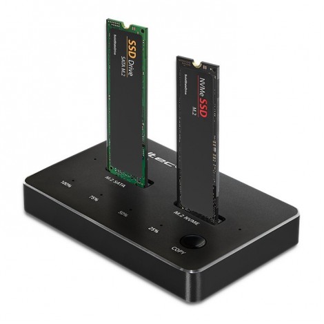 Stacja dokująca dysków SSD M.2 | NVMe | SATA | USB-C | DUAL 2 x  2TB