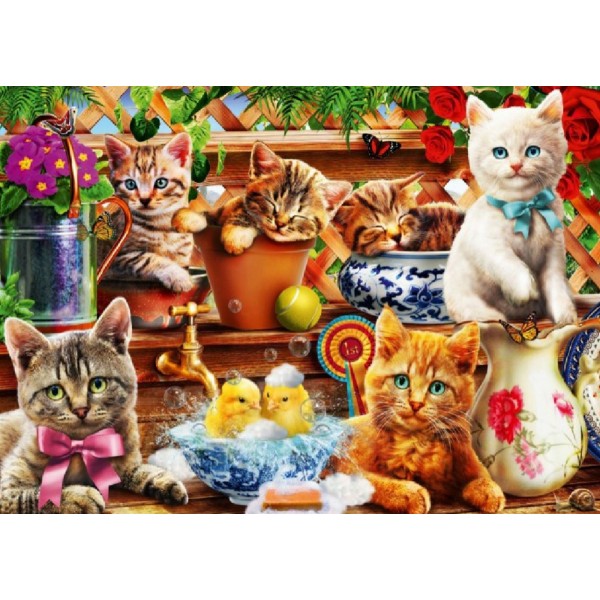 Diamentowa mozaika - Koty rozrabiaki