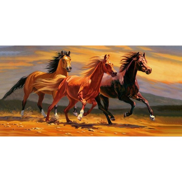 Diamentowa mozaika - Trzy konie