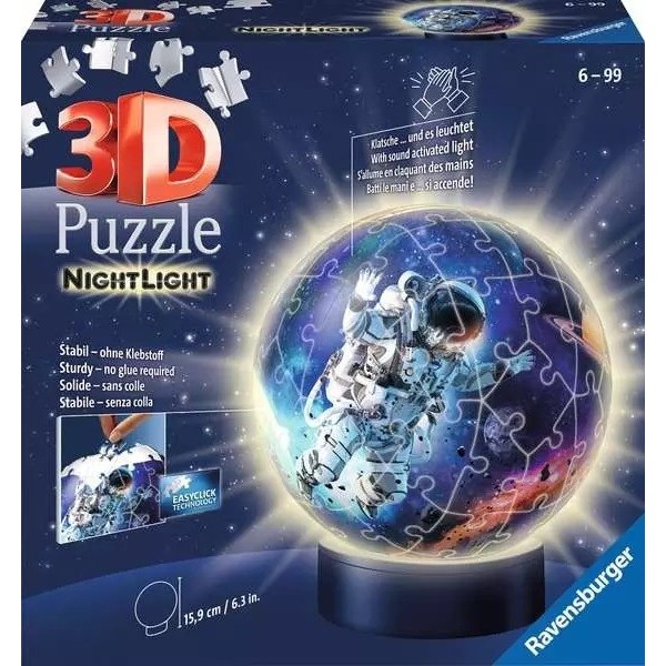 Puzzle 3D Świecąca kula Astronauta