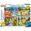 Puzzle 4x100 elementów Pokemon zestaw