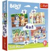 Puzzle 4w1 Bluey i świat