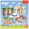 Puzzle 4w1 Bluey i świat