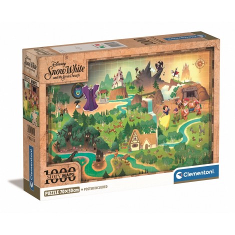 Puzzle 1000 elementów Compact Story Maps Królewna Śnieżka