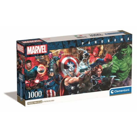 Puzzle 1000 elementów Panorama Compact The Avengers