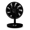 Duux | Smart Fan | Whisper Flex Smart Black with Battery Pack | Stand Fan | Black | Diameter 34 cm | Number of speeds 26 | Oscillation | 2-22 W | Yes | Timer