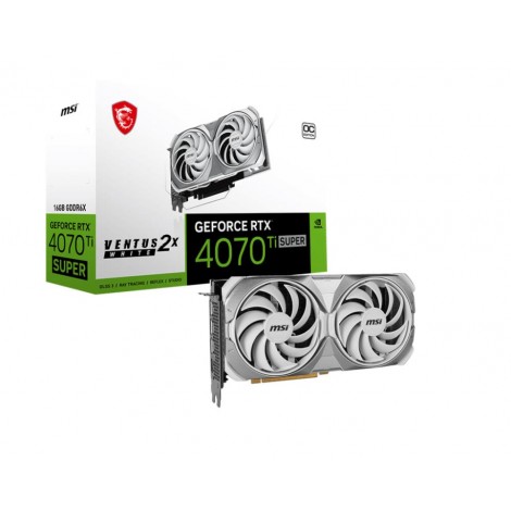 Graphics Card|MSI|NVIDIA GeForce RTX 4070 Ti SUPER|16 GB|GDDR6X|256 bit|PCIE 4.0 16x|Dual Slot Fansink|1xHDMI|3xDisplayPort|4070TISUP16GVEN2XWHOC