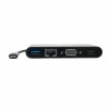 Wieloportowy adapter USB-C 4K HDMI, VGA, USB-A, GbE, HDCP U444-06N-HV4GUB Czarny