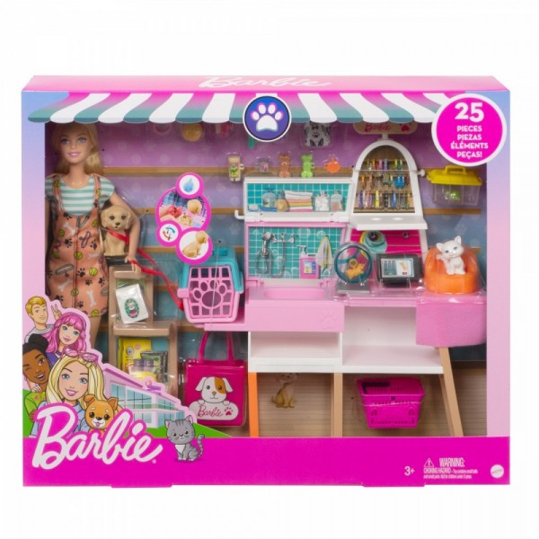 Zestaw z lalką Barbie Sklepik-salon dla ...