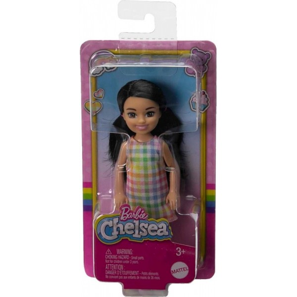 Lalka Barbie Chelsea sukienka w kratę