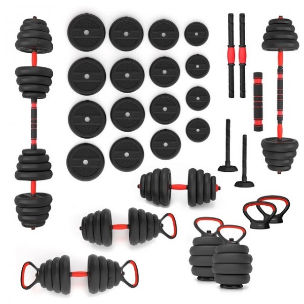 6IN1 WEIGHT SET HMS SGN130 (BARBELL, ...