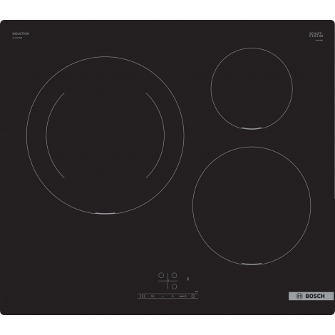 Bosch | PUJ611BB5E | Induction | Number of burners/cooking zones 3 | Touch | Timer | Black