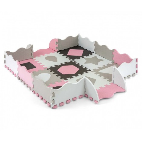 Mata piankowa puzzle Jolly Pink Grey