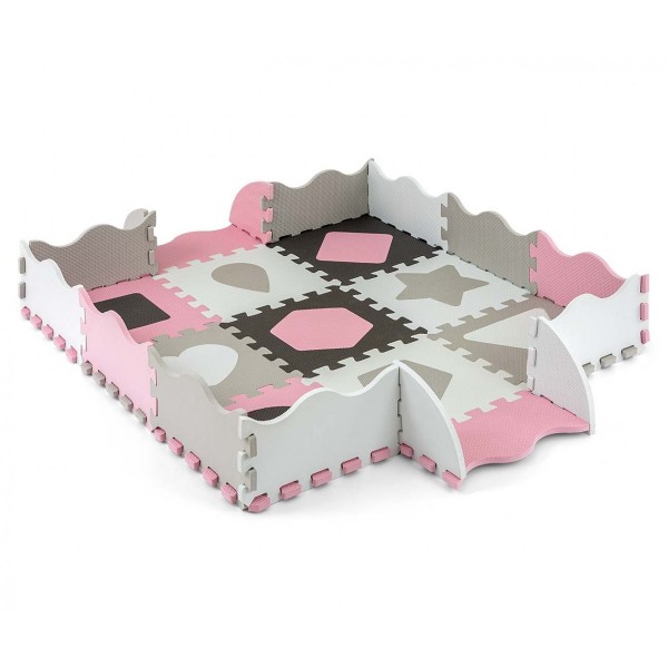 Mata piankowa puzzle Jolly Pink Grey