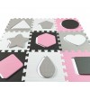 Mata piankowa puzzle Jolly Pink Grey