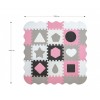 Mata piankowa puzzle Jolly Pink Grey