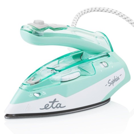 ETA | ETA127190000 Sophia | Steam Travel Iron | 1100 W | Water tank capacity 80 ml | Continuous steam 30 g/min | Steam boost performance 50 g/min | Green/White