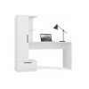 Cosmo Desk + Bookcase Set, White