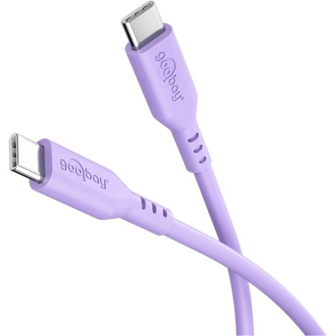 Goobay USB-C Silicone Cable, 1.5 m, purple