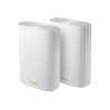 ZenWiFi AX Hybrid (XP4) (2pk White) | 802.11ax | 574+1201 Mbit/s | Ethernet LAN (RJ-45) ports 2 | Mesh Support Yes | MU-MiMO Yes | 1 x USB 3.0