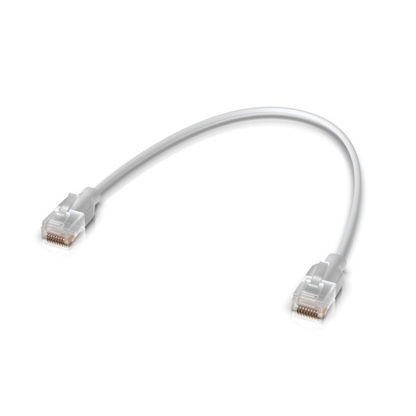 Ubiquiti UACC-Cable-Patch-EL-0.15M-W networking cable Translucent, White ...