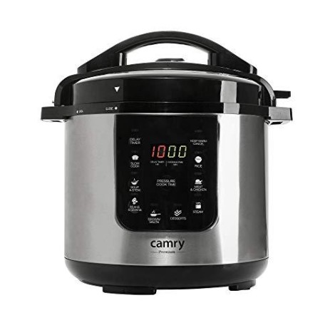 Camry | Pressure cooker | CR 6409 | 1500 W | Alluminium pot | 6 L | Number of programs 8 | Stainless steel/Black