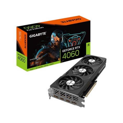 Graphics Card|GIGABYTE|NVIDIA GeForce RTX 4060|8 GB|GDDR6|128 bit|PCIE 4.0 16x|Dual Slot Fansink|2xHDMI|2xDisplayPort|GV-N4060GAMINGOC-8GD