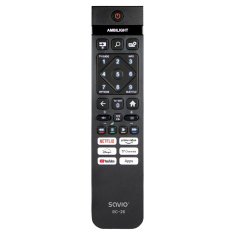 Savio RC-26 remote control IR Wireless TV Press buttons