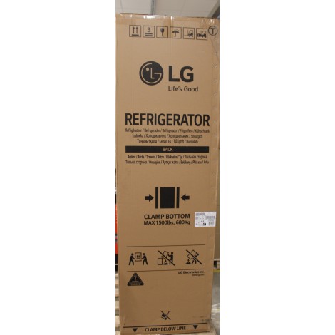 SALE OUT. LG Refrigerator | GBV5240DSW | Energy efficiency class D | Free standing | Combi | Height 203 cm | No Frost system | Fridge net capacity 277 L | Freezer net capacity 110 L | Display | 35 dB | White | DAMAGED PACKAGING, DENT ON THE LEFT SIDE AT T
