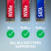 AXAGON ADM2-AM USB-A 10Gbps - M.2 NVMe & SATA SSD adapter, 10cm USB-A