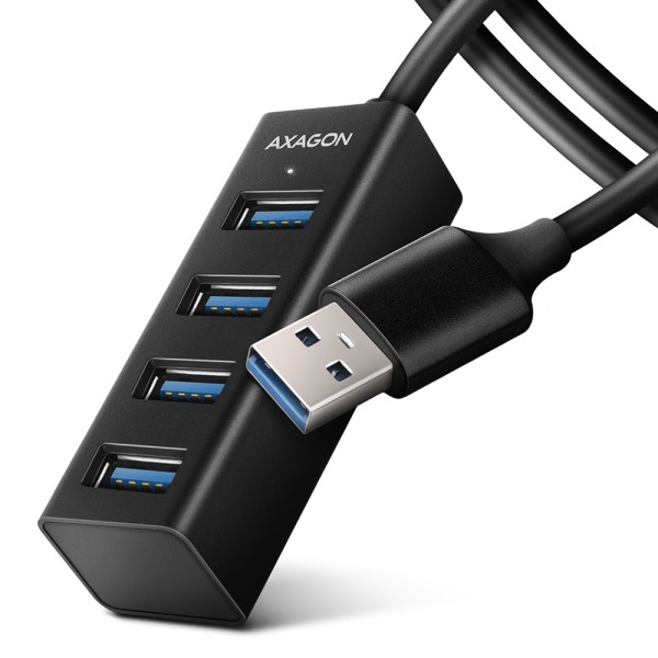 AXAGON Miniature metal four-port USB 3.2 ...