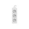 Lanberg Cable Power Strip 3M 3X French Outlets Quality-Grade Copper | PS0-03E-0300-W