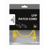 PATCH CABLE CAT5E UTP 0.25M/YELLOW PP12-0.25M/Y GEMBIRD