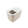 SAVIC HOP Coffee Brown with White Lid – Cat Litter Tray – 58.5x39x39.5 cm – 1 pc.