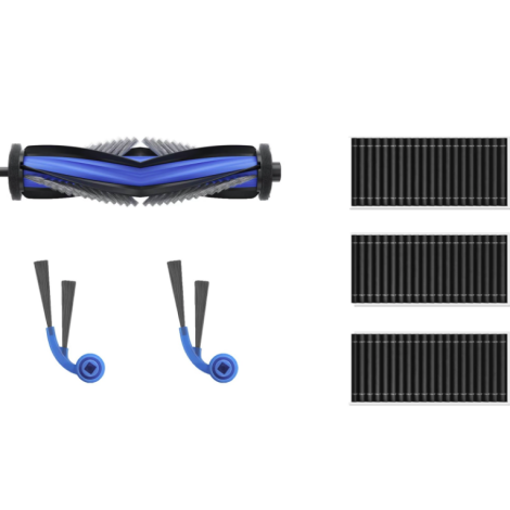 Ecovacs DKT060214 Service Kit for DEEBOT T80 Family, 1x Anti-Tangle Main Brush, 2 Anti-Tangle Side Brushes, 3x Antibacterial Filters