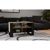 MODERN 4P SLIM ARTISAN COFFEE TABLE WITH BLACK LEGS